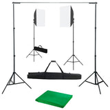 Vidaxl Photo Studio Zestaw z lampami i tłem Softbox