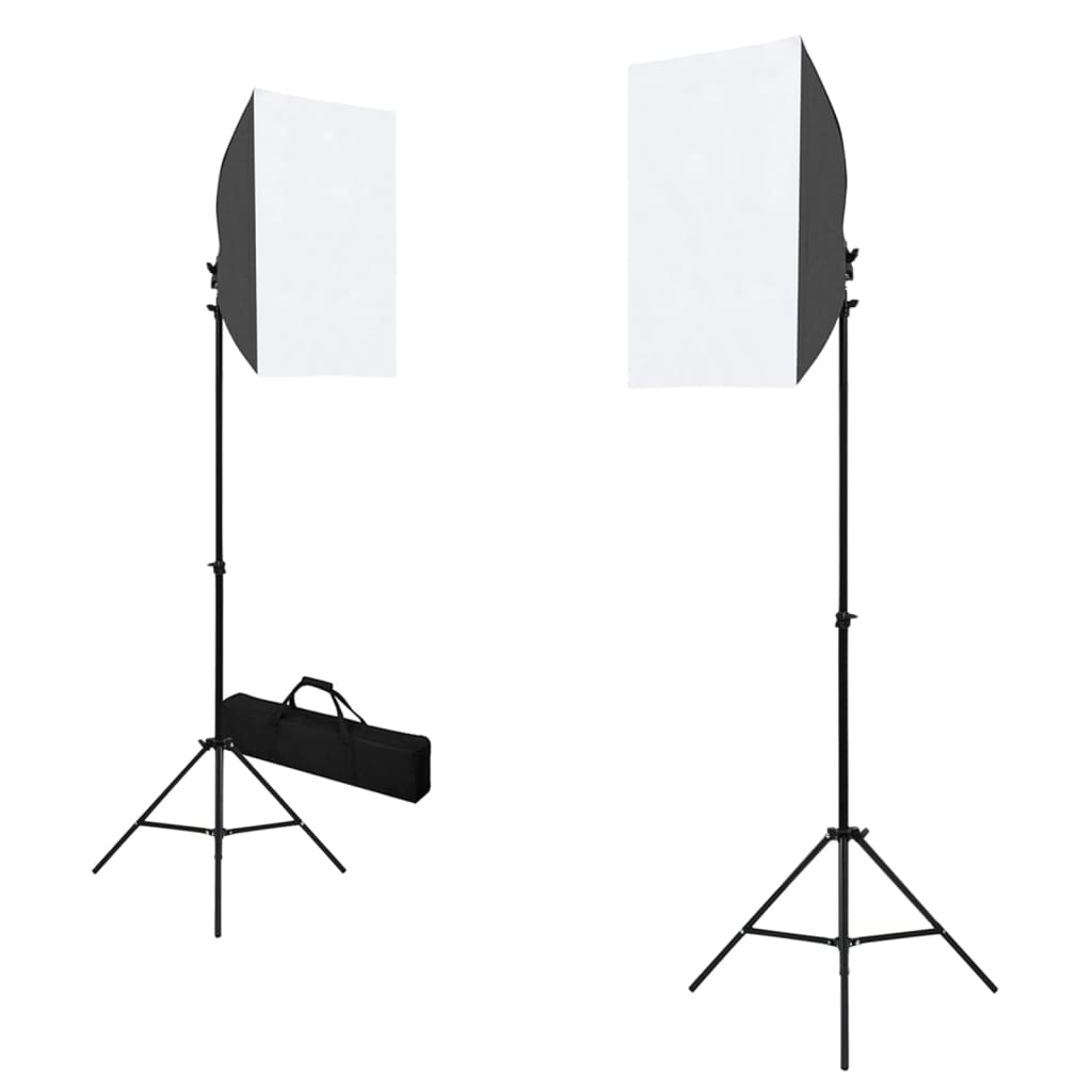 Vidaxl Photo Studio Set mat Softbox Luckelen an Hannergrond