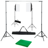 Vidaxl Photo Studio Set med softbox -lamper og baggrund