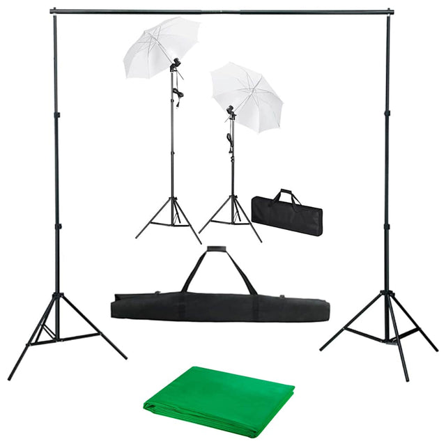 Vidaxl fotostudioset met achtergrond, lampen en paraplu's