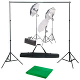 Vidaxl Photo studio set with lighting set and background