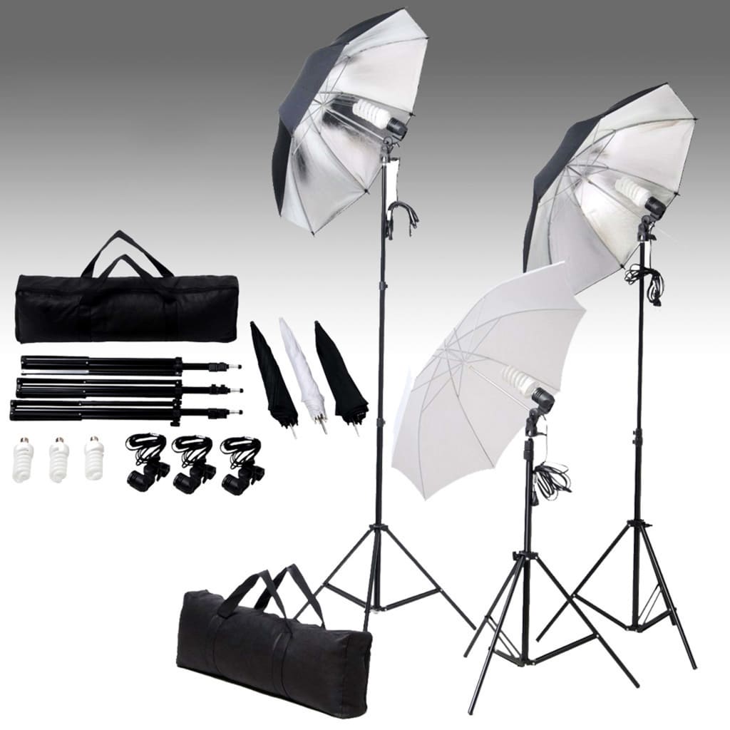 Vidaxl Photo Studio Set con set di illuminazione e sfondo