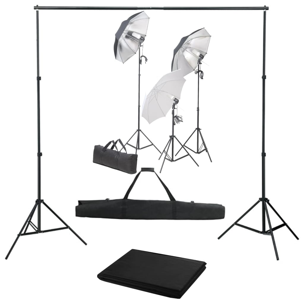 Vidaxl Photo Studio Set med Lighting Set and Background