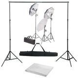 Vidaxl Photo Studio Set mit Beleuchtungsset und Hintergrund