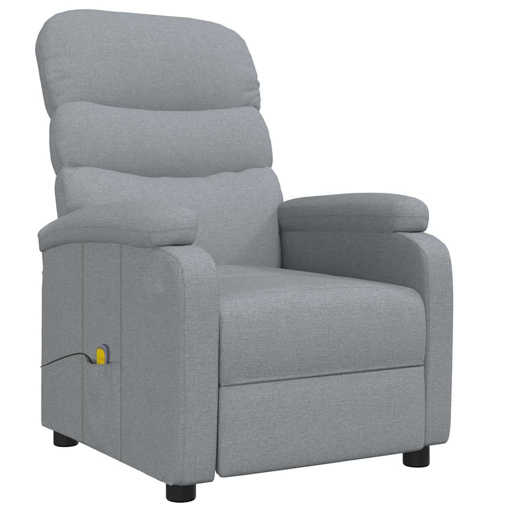 Vidaxl massagestoel stof lichtgrijs