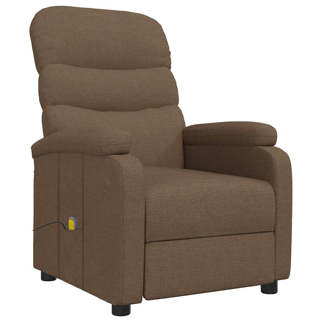Vidaxl massagestoel stof bruin