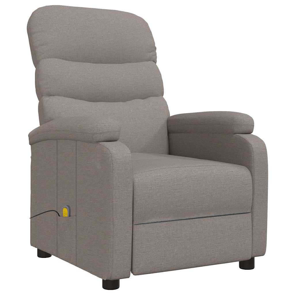Vidaxl massagestoel stof taupe