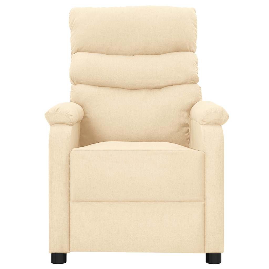 Vidaxl massagestoel stof crèmekleurig