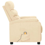 Vidaxl massagestoel stof crèmekleurig