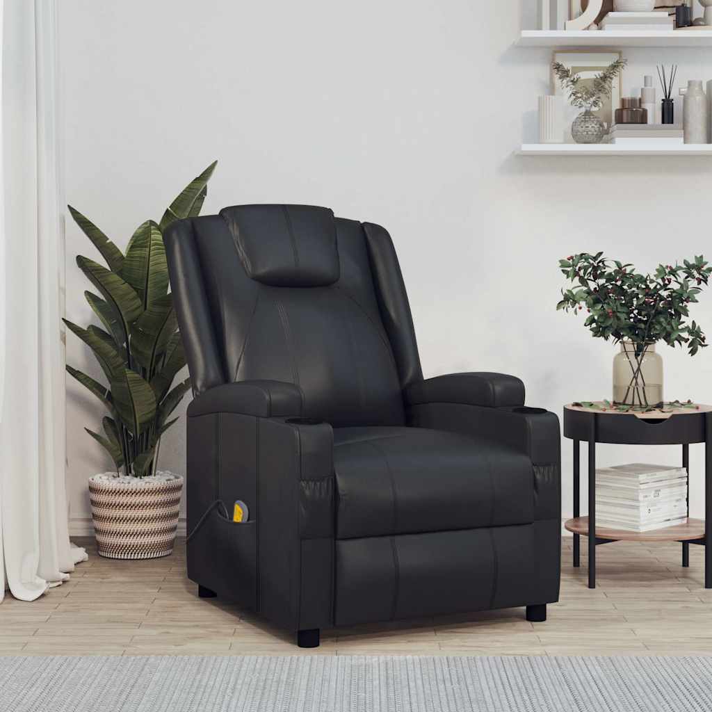 Vidaxl massagestoel kunstleer zwart