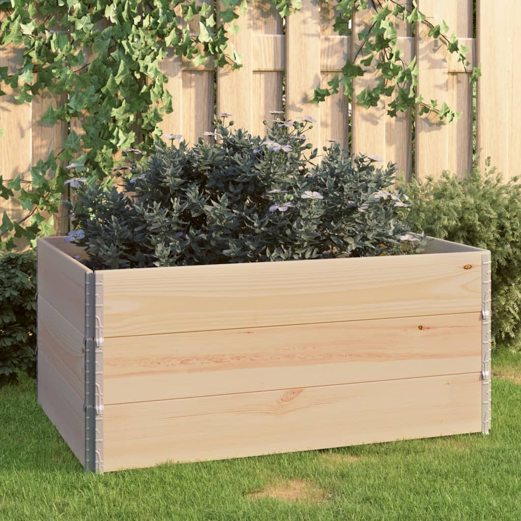 Vidaxl 3 St Planters huet 80x120 cm feste Pinien erhéicht