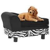 Vidaxl Dog Bank 57x34x36 cm peluche negro