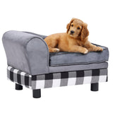 VidaXL dog bank 57x34x36 cm plush gray