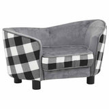 Vidaxl hondenbank 68x38x38 cm pluche grijs