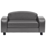 Vidaxl hondenbank 80x50x40 cm kunstleer grijs