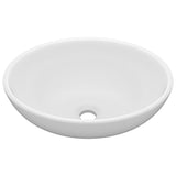 Vidaxl wastafel ovaal 40x33 cm keramiek matwit