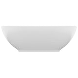 Vidaxl wastafel ovaal 40x33 cm keramiek matwit