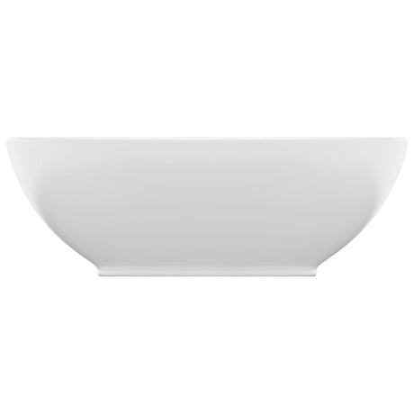 Vidaxl wastafel ovaal 40x33 cm keramiek matwit