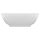 Vidaxl lavabo ovale 40x33 cm Mat de céramique blanc