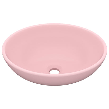 Vidaxl wastafel ovaal 40x33 cm keramiek matroze