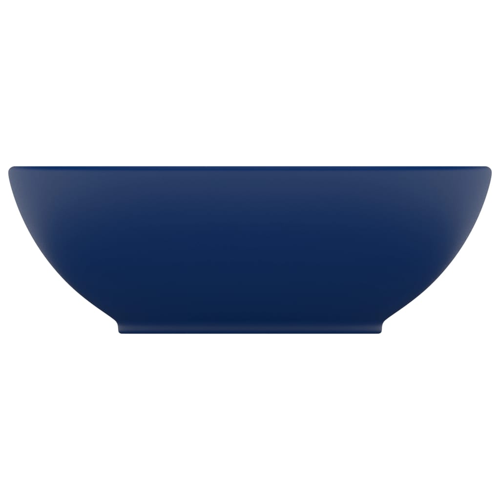 Vidaxl Washbasin oval 40x33 cm keramic matný tmavě modrá