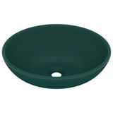 Vidaxl Washbasin Oval 40x33 cm Ceramico Matt Green