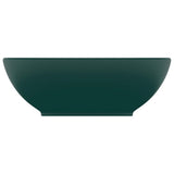 Vidaxl Washbasin Oval 40x33 cm Ceramico Matt Green