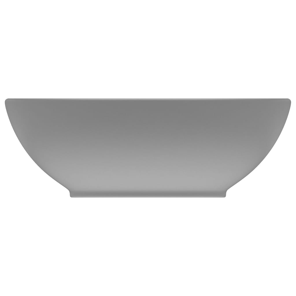 Vidaxl lavabo ovale 40x33 cm en céramique gris clair