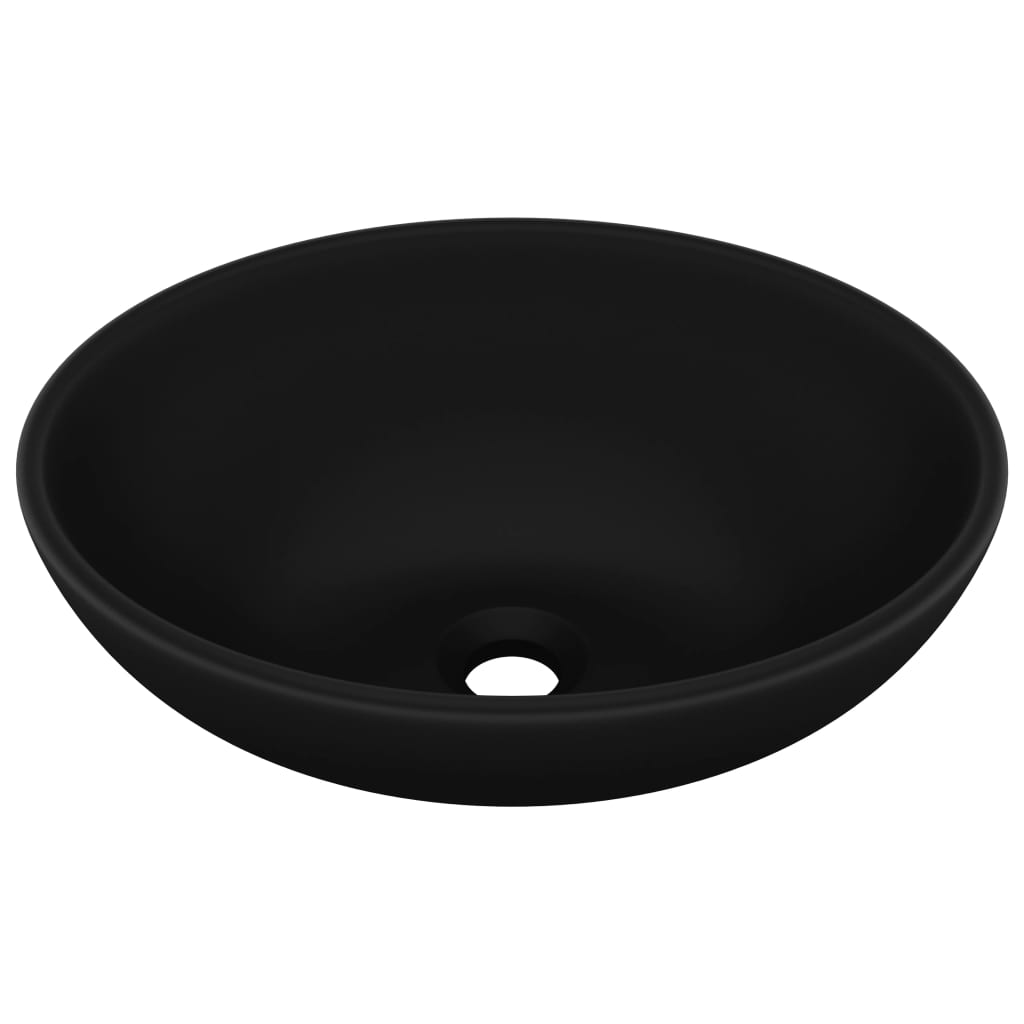 Vidaxl Washbasin ovale 40x33 cm ceramico opaco nero