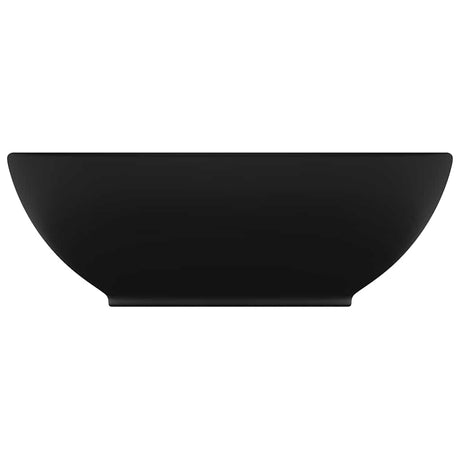 Vidaxl wastafel ovaal 40x33 cm keramiek matzwart