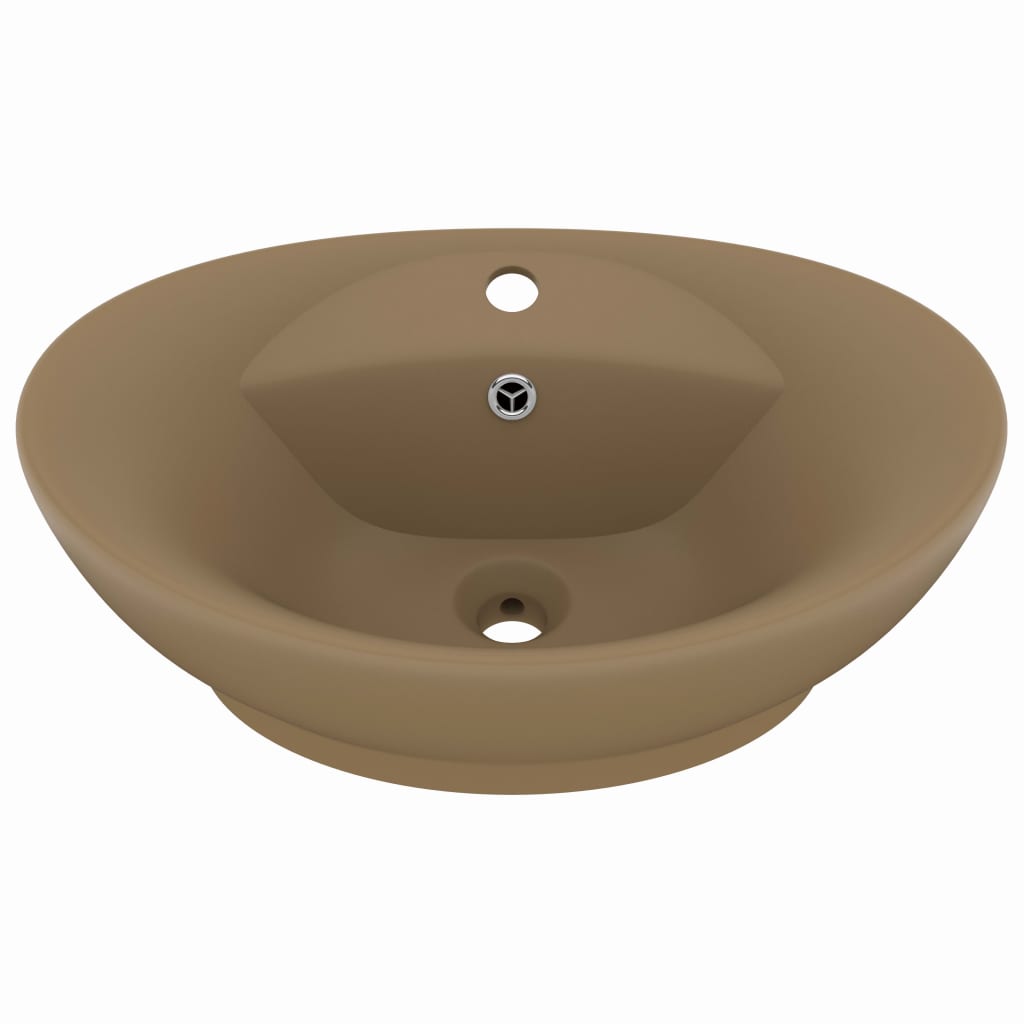 Vidaxl Washbasin con crema de cerámica de cerámica de 58.5x39 cm