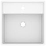 Vidaxl Washbasin con cuadrado de aterrizaje de 41x41 cm Mat de cerámica blanca