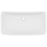 Vidaxl wastafel rechthoekig 71x38 cm keramiek matwit