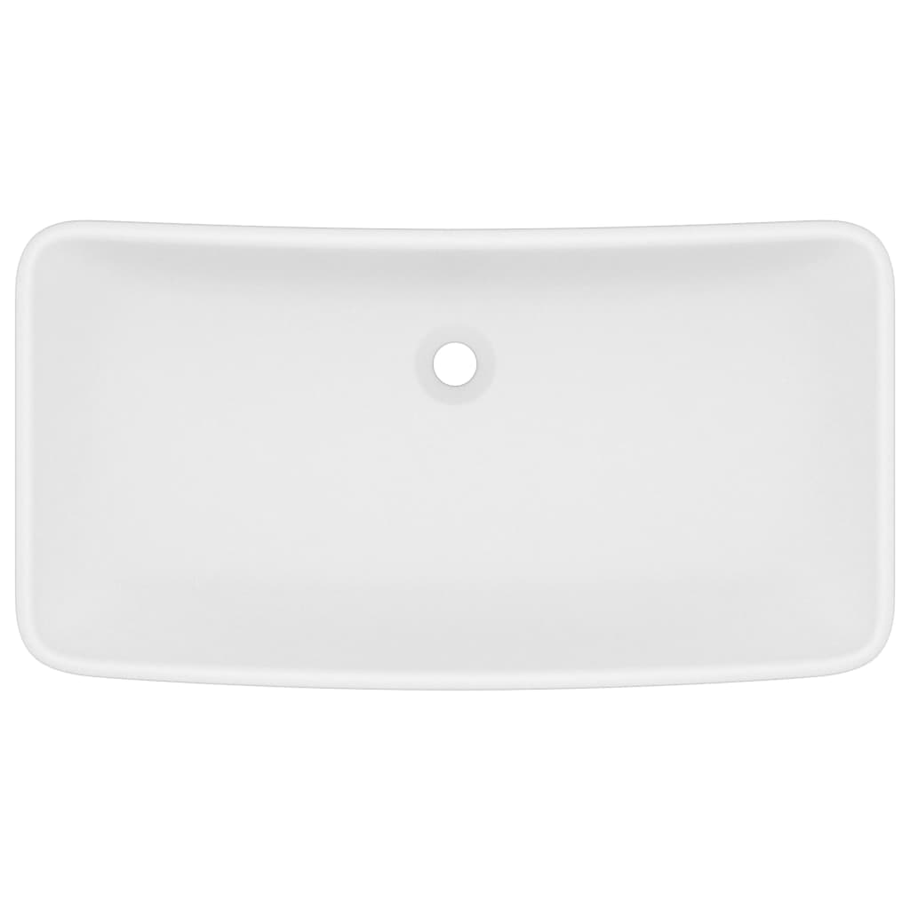 Vidaxl Washbasin Rectangular 71x38 cm keramická rohož bílá