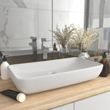 Vidaxl Wash -basin rektangulär 71x38 cm keramisk matta vit