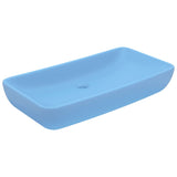 Vidaxl Washbasin rectangular 71x38 cm cerámica mate azul claro