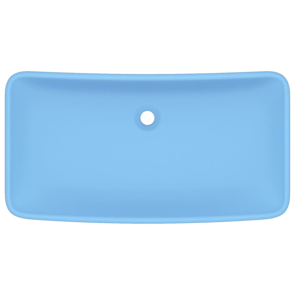 Vidaxl Washbasin rectangular 71x38 cm cerámica mate azul claro