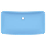 Vidaxl wastafel rechthoekig 71x38 cm keramiek mat lichtblauw