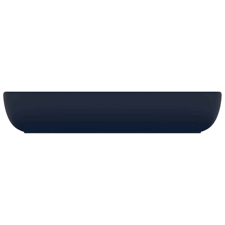 Vidaxl wastafel rechthoekig 71x38 cm keramiek mat donkerblauw