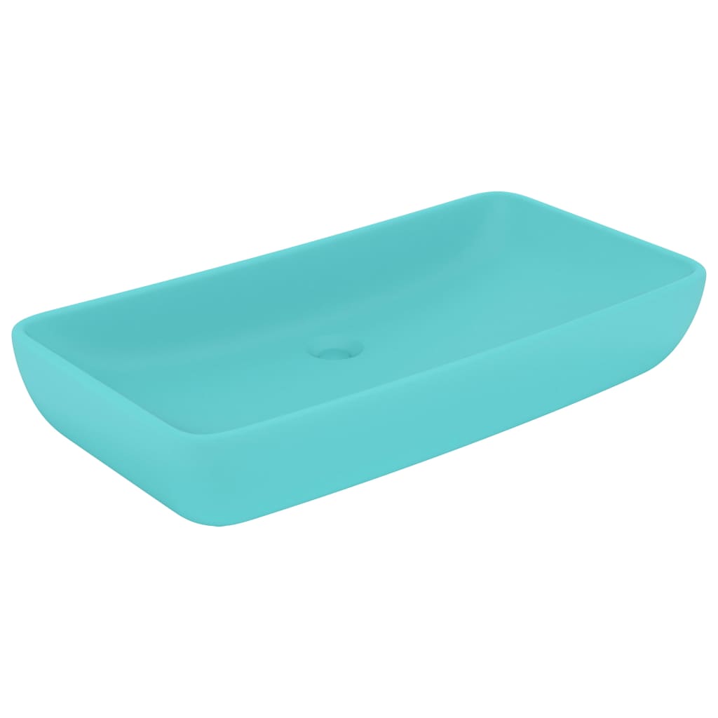 Vidaxl Washbasin rectangular 71x38 cm cerámica mate verde claro