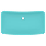 Vidaxl wastafel rechthoekig 71x38 cm keramiek mat lichtgroen