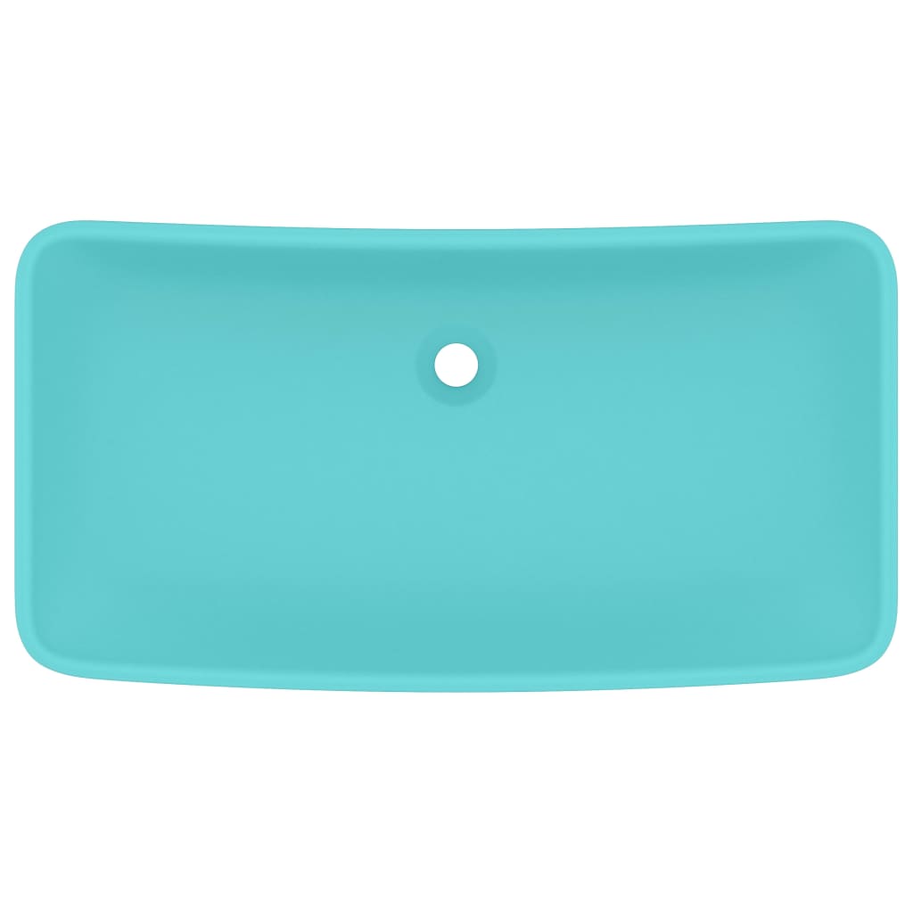 Vidaxl Washbasin Rectangulaire 71x38 cm Céramique Matt vert clair