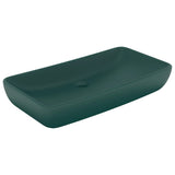 Vidaxl Washbasin Rectangular 71x38 cm keramická rohož tmavě zelená