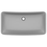 Vidaxl Washbasin Prostokątna 71x38 cm ceramiczna matowa jasnoszary