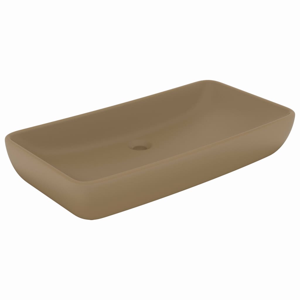 Vidaxl Washbasin Rectangular 71x38 cm Crème de tapis de céramique