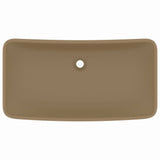 Vidaxl wastafel rechthoekig 71x38 cm keramiek matcrème