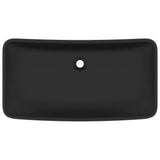 Vidaxl wastafel rechthoekig 71x38 cm keramiek matzwart