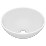 Vidaxl Washbasin krog 32,5x14 cm keramična mat bela