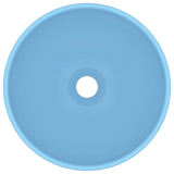 Vidaxl wastafel rond 32,5x14 cm keramiek mat lichtblauw
