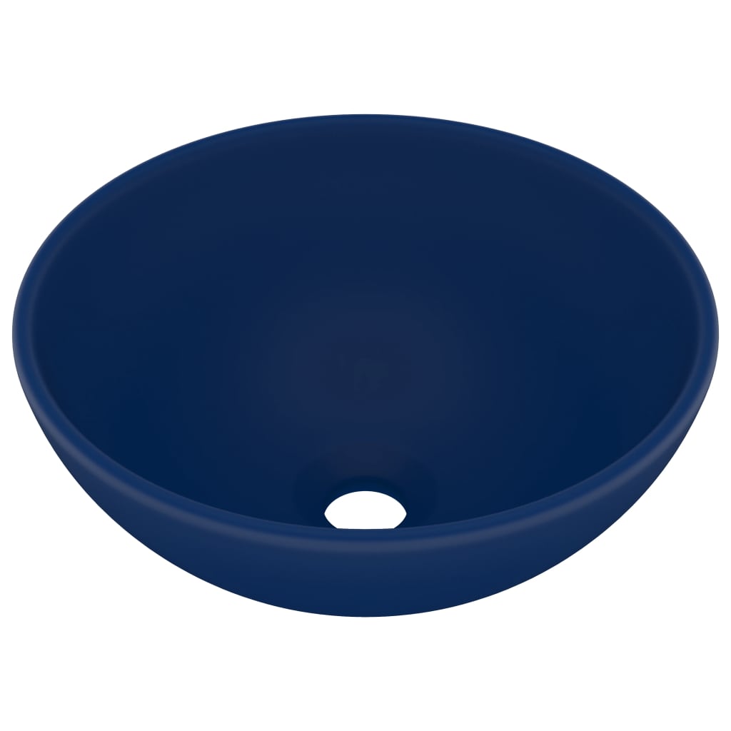 BIDAXL WASHBASIN RUND 32,5x14 cm keramisk mat mörkblå